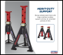 Sealey AS6R Premier Axle Stands (Pair) 6 Tonne Capacity per Stand - Red