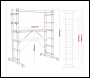 Sealey ASCL2 Aluminium Scaffold Ladder 4-Way EN 131