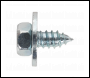 Sealey ASW141 Acme Screw with Captive Washer #14 x 1/2 inch  Zinc Pack of 100