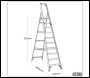 Sealey AXL10 Industrial Step Ladder 10-Tread Aluminium - EN 131 - REFURBISHED - GRADE C