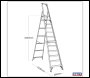 Sealey AXL12 Industrial Step Ladder 12-Tread Aluminium - BS EN 131