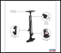 Sealey BC110 Track Pump with Dial Type Pressure Gauge