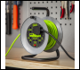 Sealey BCR153TG 15m Cable Reel with Thermal Trip 4 x 230V - Hi-Vis Green