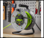 Sealey BCR25G 25m Cable Reel with Thermal Trip 4 x 230V - Hi-Vis Green