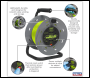 Sealey BCR25G 25m Cable Reel with Thermal Trip 4 x 230V - Hi-Vis Green