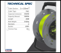 Sealey BCR25G 25m Cable Reel with Thermal Trip 4 x 230V - Hi-Vis Green