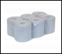 Sealey BLU150 2-Ply Embossed Blue Paper Roll 150m - Pack of 6