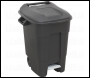 Sealey BM100P Refuse/Wheelie Bin with Foot Pedal 100L - Black