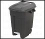 Sealey BM100P Refuse/Wheelie Bin with Foot Pedal 100L - Black