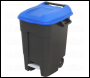 Sealey BM100PB Refuse/Wheelie Bin with Foot Pedal 100L - Blue