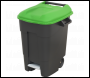 Sealey BM100PG Refuse/Wheelie Bin with Foot Pedal 100L - Green