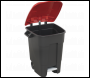 Sealey BM100PR Refuse/Wheelie Bin with Foot Pedal 100L - Red