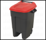 Sealey BM100R Refuse/Wheelie Bin 100L - Red