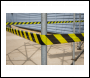 Sealey BTBY Non-Adhesive Hazard Warning Barrier Tape 80mm x 100m - Black/Yellow