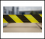 Sealey BTBY Hazard Warning Barrier Tape 80mm x 100m Black/Yellow Non-Adhesive