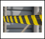 Sealey BTBY Non-Adhesive Hazard Warning Barrier Tape 80mm x 100m - Black/Yellow