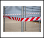 Sealey BTRW Hazard Warning Barrier Tape 80mm x 100m Red/White Non-Adhesive