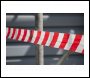 Sealey BTRW Non-Adhesive Hazard Warning Barrier Tape 80mm x 100m - Red/White