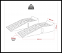 Sealey CAR3000C Car Ramps 1.5 Tonne Capacity per Ramp 3 Tonne Capacity per Pair