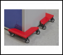 Sealey CM4 Corner Transport Dollies Set of 4 - 150kg Capacity