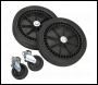 Sealey COMPKIT5 Wheel Kit for Fixed Compressors - 2 Castors & 2 Fixed