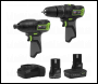 Sealey CP108VCOMBO3EU 2 x SV10.8 Series Power Tool Kit 10.8V - 2 Batteries & Euro Plug