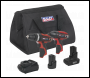 Sealey CP1200COMBO6 2 x 12V SV12 Series Cordless Power Tool Combo Kit