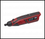 Sealey CP1207 SV12 Series Cordless Multipurpose Rotary Tool & Engraver Kit 12V 49pc - Body Only