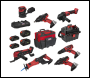 Sealey CP20VCOMBO4 8 x SV20 Series Cordless Power Tool Kit 20V - 4 Batteries
