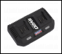 Sealey CP20VMC2 SV20 Series Fast Charge Dual Battery Charger 20V