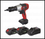 Sealey CP20VNRKIT SV20 Series Brushless Cordless Nut Riveter 20V - 2 Batteries