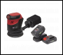 Sealey CP20VOSKIT SV20 Series 125mm Cordless Orbital Palm Sander Kit 20V - 2 Batteries