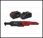 Sealey CP20VRWKIT1 SV20 Series 3/8 inch Sq Drive Cordless Ratchet Wrench Kit 60Nm 20V 4Ah