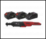 Sealey CP20VRWKIT SV20 Series 3/8 inch Sq Drive Cordless Ratchet Wrench Kit 60Nm 20V 4Ah - 2 Batteries