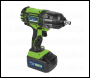 Sealey CP400LIHV Cordless Impact Wrench 18V 3Ah Lithium-ion 1/2 inch Sq Drive Hi-Vis