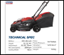 Sealey CP40VLMKIT SV20 Series Cordless Lawn Mower Kit 40V 4Ah 40cm