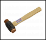 Sealey CRF15 Copper/Rawhide Faced Hammer 1.5lb Hickory Shaft