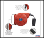 Sealey CRM10 Cable Reel System Retractable 10m 2 x 230V Socket