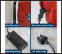 Sealey CRM10 Cable Reel System Retractable 10m 2 x 230V Socket
