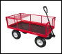 Sealey CST806 Platform Truck with Sides Pneumatic Tyres 350kg Capacity