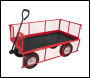 Sealey CST806 Platform Truck with Sides Pneumatic Tyres 350kg Capacity