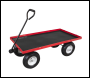 Sealey CST806 Platform Truck with Sides Pneumatic Tyres 350kg Capacity