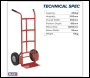 Sealey CST986 Sack Truck with Pneumatic Tyres 200kg Capacity