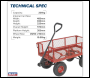 Sealey CST997 Platform Truck with Removable Sides & Pneumatic Tyres 200kg Capacity