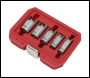 Sealey CV601 Elbow Connector Socket Set 3/8 inch Sq Drive 5pc