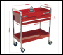 Sealey CX101D Trolley 2-Level Heavy-Duty with Lockable Drawer