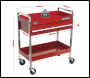 Sealey CX101D Superline PRO® Heavy-Duty Trolley with Lockable Drawer 2-Level
