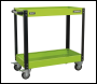 Sealey CX109HV Superline PRO® Heavy-Duty Workshop Trolley 2-Level - Hi-Vis Green