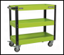 Sealey CX110HV Workshop Trolley 3-Level Heavy-Duty - Hi-Vis Green