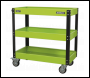 Sealey CX110HV Superline PRO® Heavy-Duty Workshop Trolley 3-Level - Hi-Vis Green